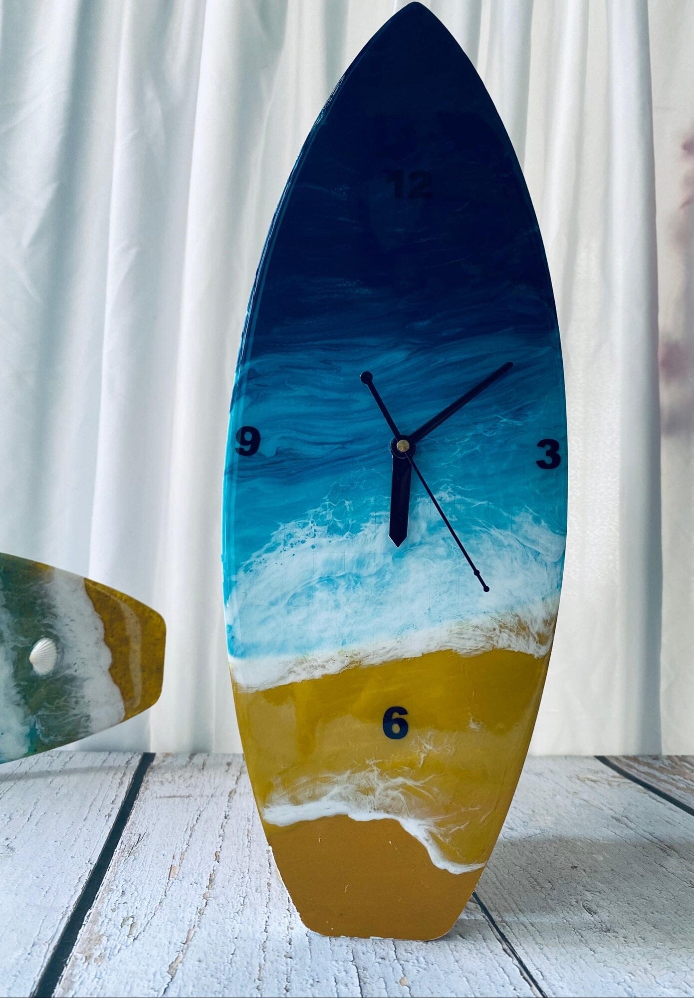 Tide & Time Resin Surfboard Clock Image