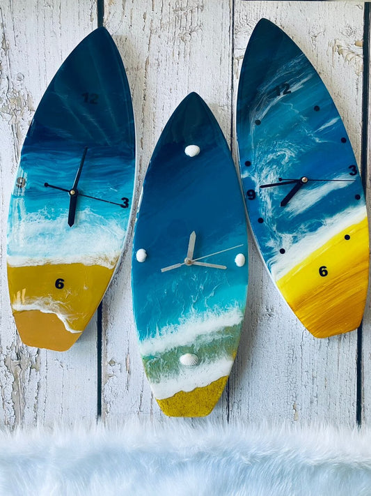 Tide & Time Resin Surfboard Clock Image