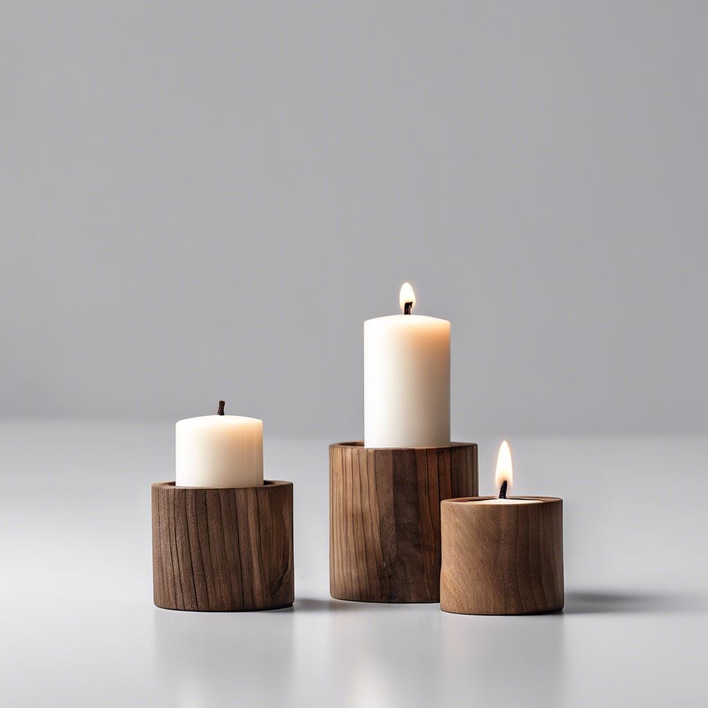 Wooden Candle Holder Set Image