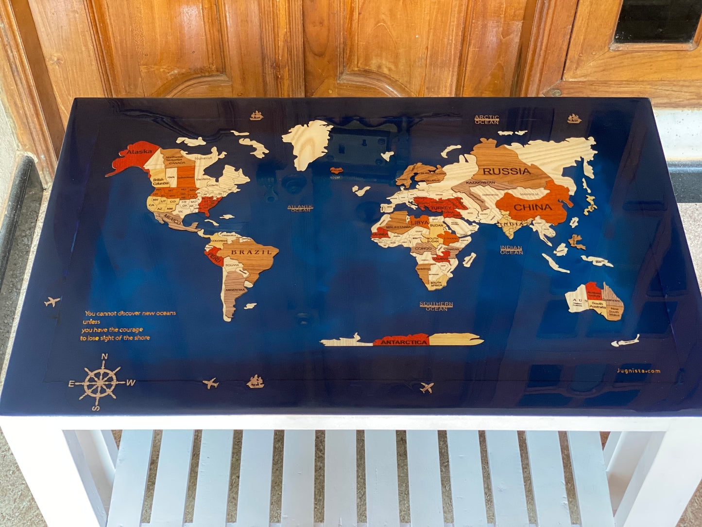 World Map Resin Coffee Table – Inspire Global Ambitions Image